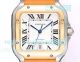 THB Factory Swiss Clone Cartier Santos 39.8 Gold Case 9015 Watch Orange Strap (3)_th.jpg